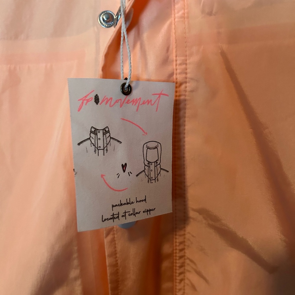 Free People FP Movement Rain And Shine Jacket Orange Small NWT - Picture 10 of 11